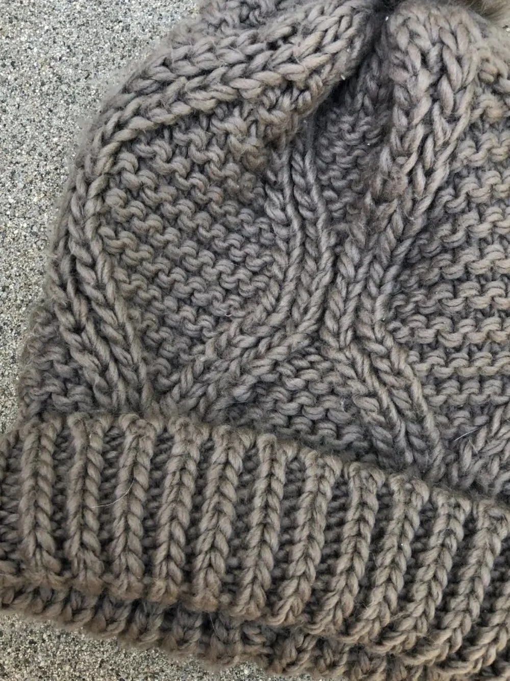 MINICCI Winter Pom Beanie Hat Women's One Size Brown Cuffed Cap